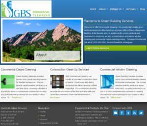 gbs commercial cleaning homepage screenshot